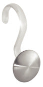 InterDesign 75680 2.5 Maxi Clear/Brushed Stainless Steel Forma 2 Shower Curtain Hooks 12 Count