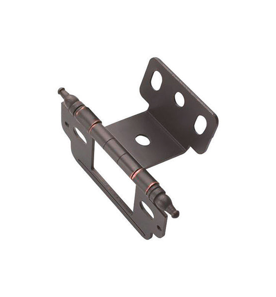 Amerock 1 in. W X 2-3/4 in. L Oil Rubbed Bronze Steel Cabinet Hinge 1 pk