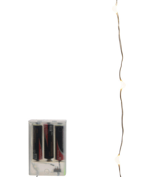 Juego de luces LED para celebraciones, luz blanca cálida, 20 pies, 120 luces (paquete de 6)