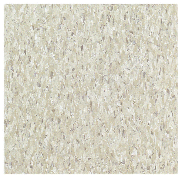 Azulejo de piso de vinilo blanco/gris con textura Imperial de Excelon de Armstrong de 12 pulgadas de ancho x 12 pulgadas de largo, 45 pies cuadrados