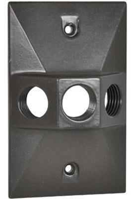 Cubierta de portalámparas rectangular resistente a la intemperie, bronce
