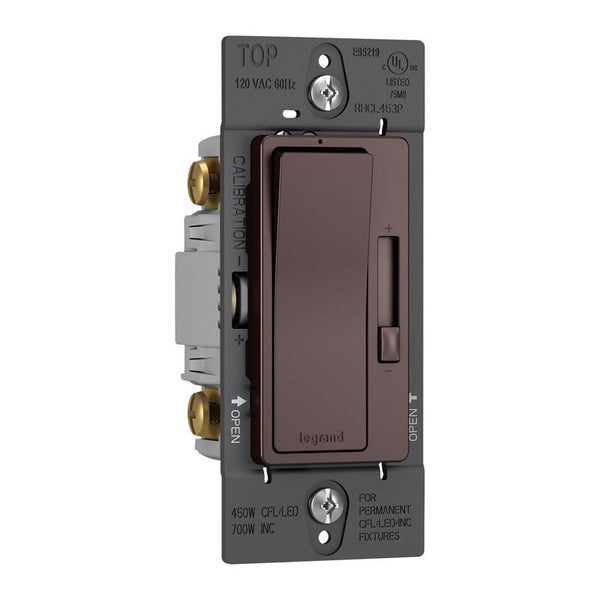 Legrand Radiant Bronze 450 W Slide Dimmer Switch 1 pk