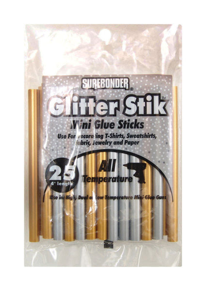 Surebonder 0.3 in. Dia. x 4 in. L Glitter Glue Sticks Assorted Colors 25 pk