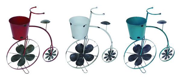 Infinity 18 in. H X 5.5 in. W X 16.37 in. D Metal Bicycle Planter Assorted (Pack of 3)