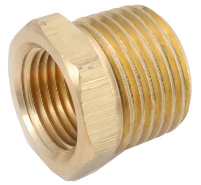 Pipe Fitting, Brass Hex Bushing, Lead Free, 1/2 x 1/4-In. (Pack of 5)