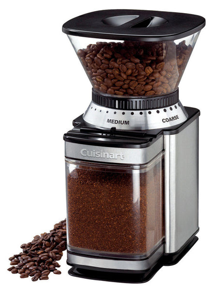 Molinillo de café Cuisinart de acero inoxidable negro/plateado de 8 oz