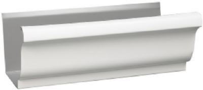 Canalón estilo K, acero galvanizado blanco, 5 pulgadas x 10 pies (paquete de 10)