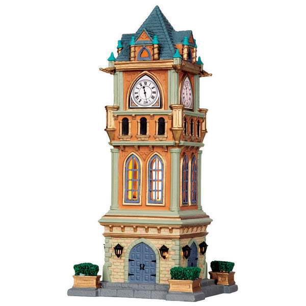 Lemax Clock Tower Village Building Multicolor Porcelain 10.83 in. 1 each
