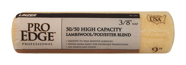 Linzer Pro Edge Lambswool Polyester 9 in. W x 3/8 in. Regular Paint Roller Cover 1 pk