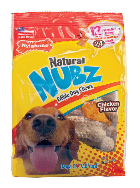Nylabone Nubz Chicken Chews For Dogs 12 pk