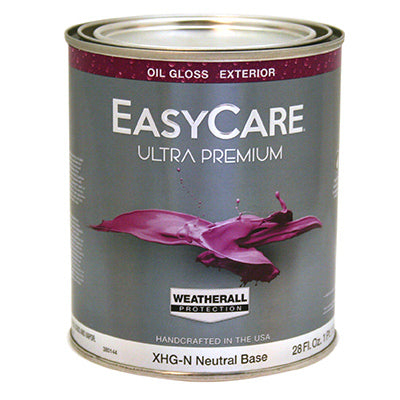 Pintura para exteriores a base de aceite, neutra y brillante, de 1 cuarto de galón (paquete de 4)