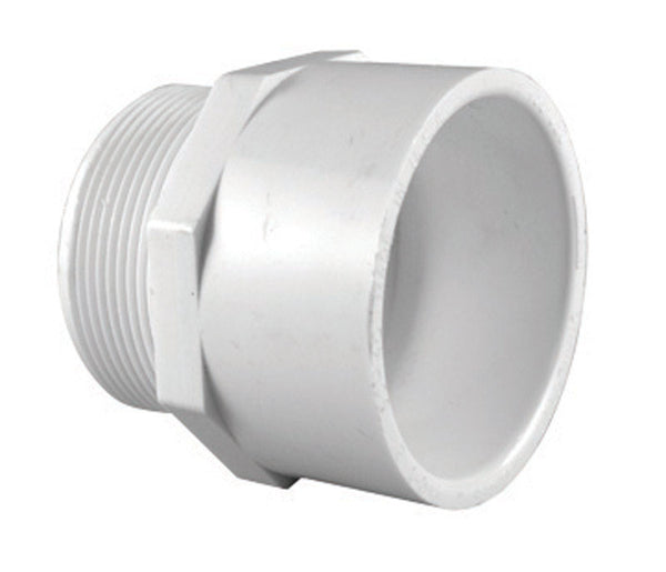 Charlotte Pipe Schedule 40 2 in. Slip x 2 in. Dia. MPT PVC Pipe Adapter