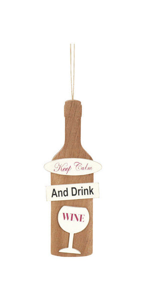Decoración de pared con vino de madera marrón Celebrations de 18 pulgadas de alto x 0,83 pulgadas de ancho x 6,38 pulgadas de largo (paquete de 6)