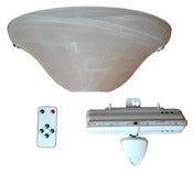It's Exciting Lighting IEL-4300 Frosted Marble Glass LED Half Moon Battery Powered Wall Sconce