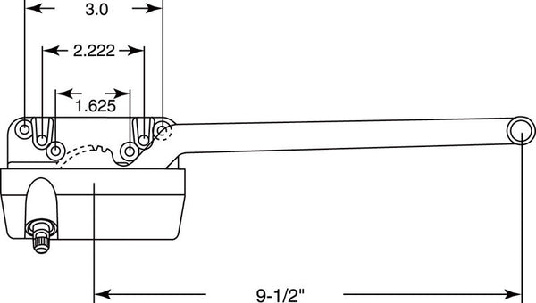 Prime-Line Single Arm Operator With Crank