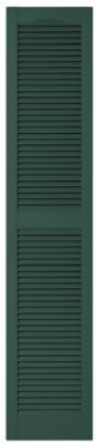 Persianas con lamas de color verde bosque de 15 x 72 pulgadas, par