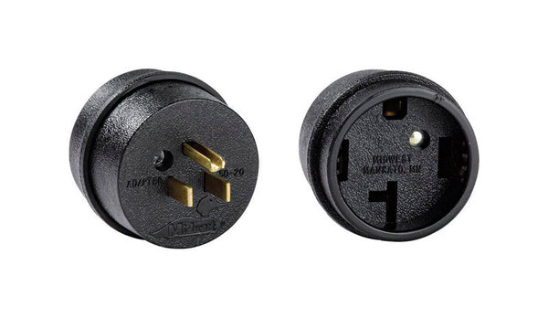 GE Midwest Commercial and Residential Rubber Adapter 14-30R 2 Pole 3 Wire