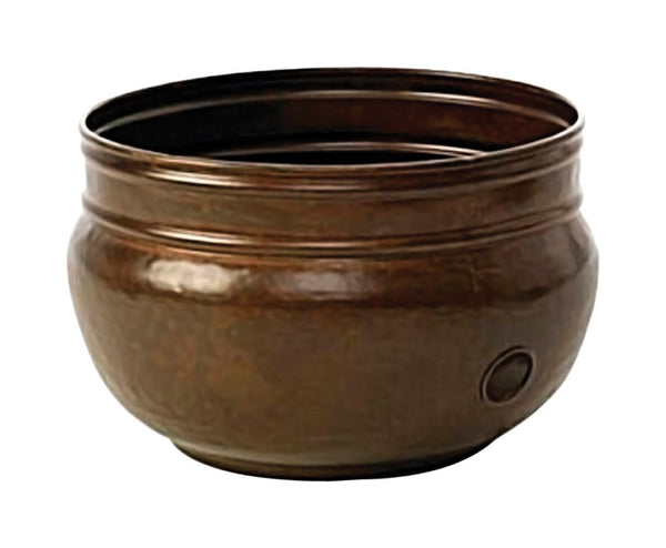 Liberty Garden Products 100 ft. Free Standing Decorative Brown Hose Pot