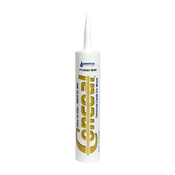 Sellador acrílico para puertas y ventanas Sashco Conceal Frontier Gold, látex, 10,5 oz (paquete de 12)