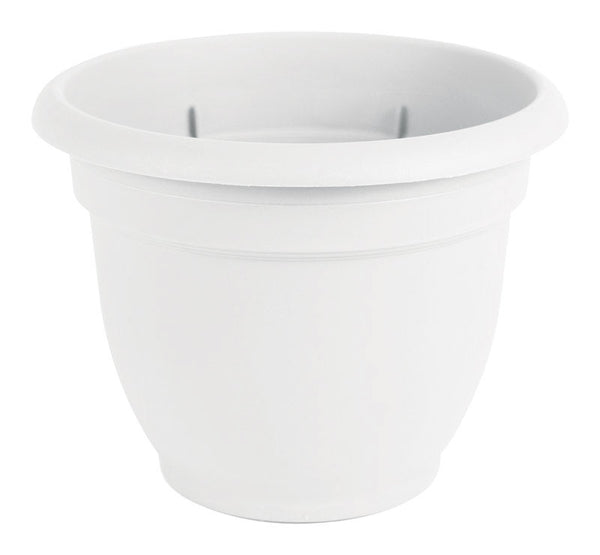 Bloem Ariana 10.1 in. H x 13 in. W Plastic Flower Pot White Terracotta