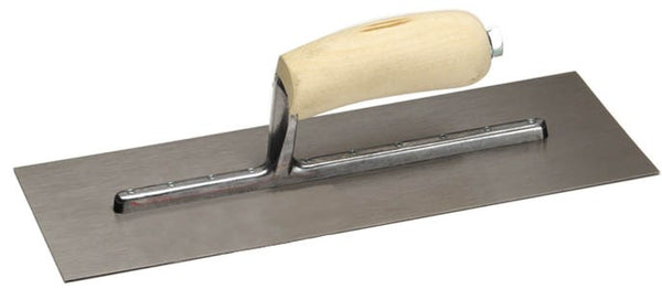 Llana de acabado Marshalltown Ft366 de 4-1/2" x 11" con mango de madera curvo