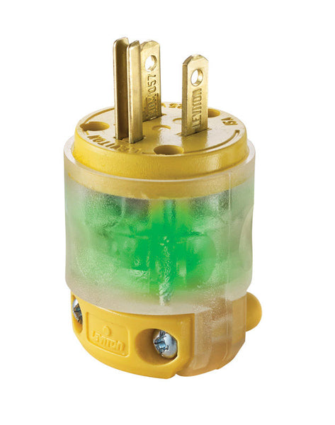 Conector Leviton de vinilo de hoja recta 5-15P – 18-12 AWG, 2 polos, 3 cables