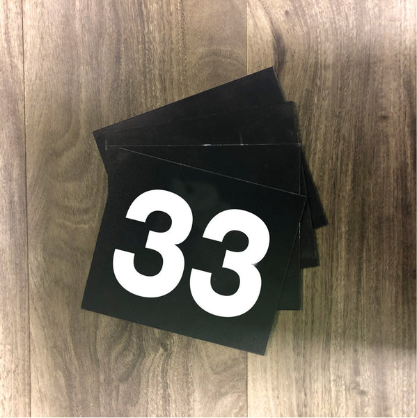 Black End Cap Aisle Marker Numbers Plastic