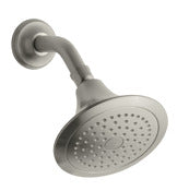 Kohler R10282-G-BN 5-1/2 X 4-11/16 Forte® Cabezal de ducha de una sola función en níquel cepillado