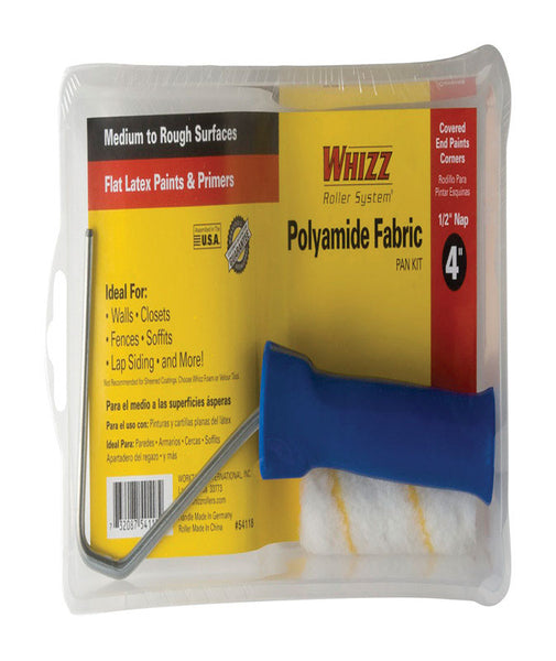 Kit de minirodillo para pintar Whizz de 4 pulgadas de ancho con extremo roscado