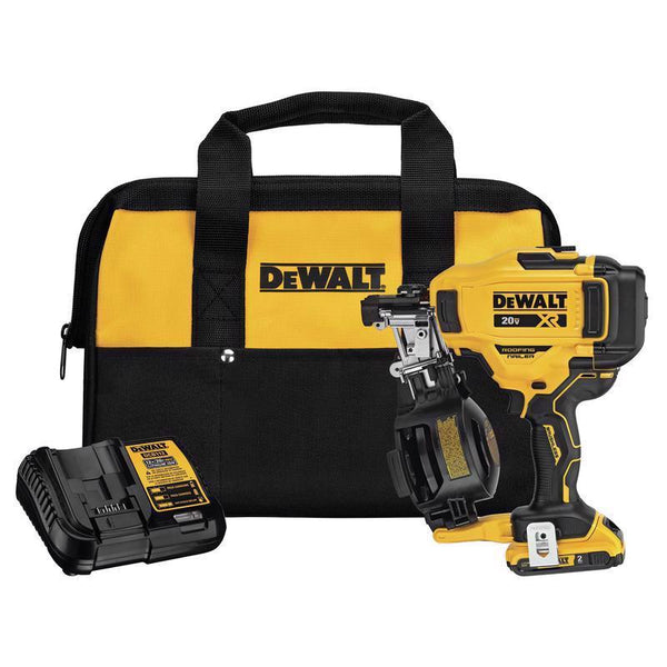 Kit de clavadora para techos con bobina de 15 grados inalámbrica DeWalt 20V MAX (batería y cargador) 20 V