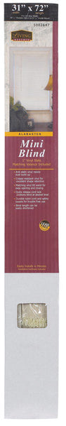Living Accents Vinyl Interior Mini-Blinds 31 in. W Alabaster