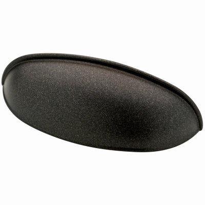 Tirador para gabinete con forma de taza, bronce cacao, montaje doble, 2-1/2 o 3 pulgadas.
