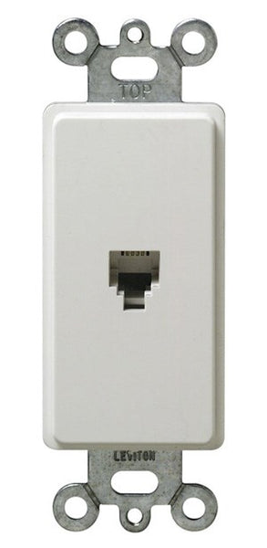 Leviton R92-40649-W White 1-Gang Decora Phone Jack