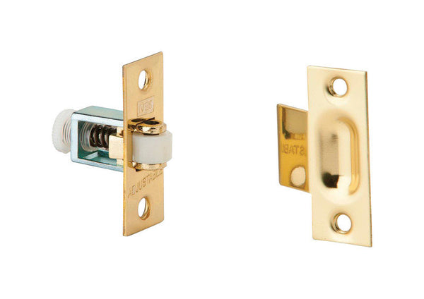 Pestillo de rodillo de latón pulido de Ives by Schlage de 0,9 pulg. de alto x 1,8 pulg. de ancho x 2,2 pulg. de profundidad