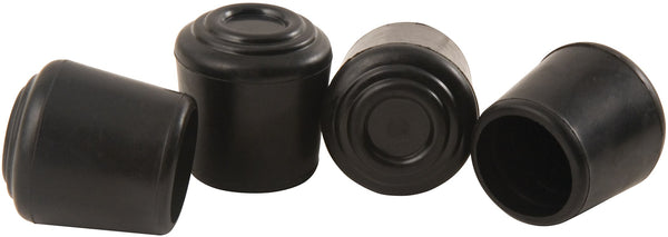 Puntas de goma para silla Waxman Consumer Group 4440655 de 1" de color negro, paquete de 4