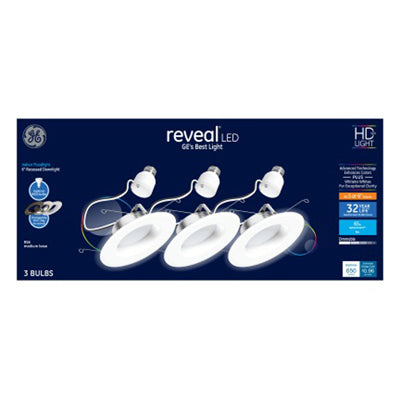 Bombilla LED RetroFit, blanco cálido, 650 lúmenes, 8 vatios, paquete de 3.
