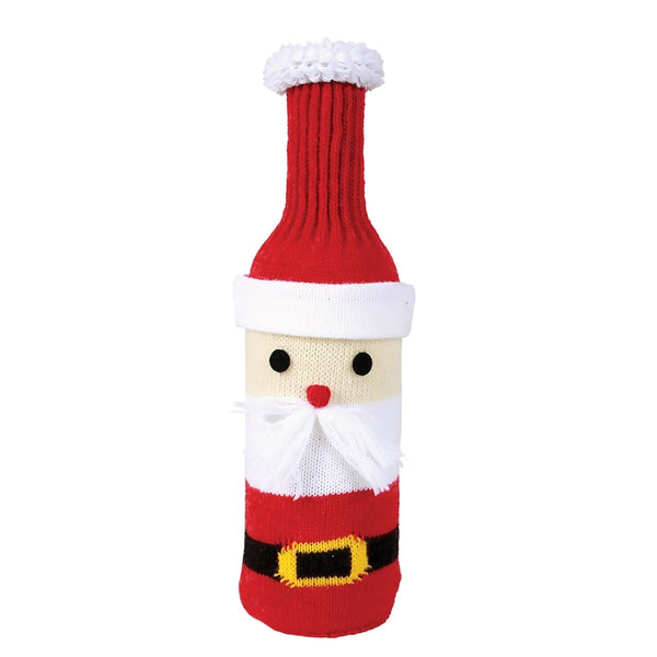 Funda para botella de vino DEI Santa, decoración navideña para interiores (paquete de 6).