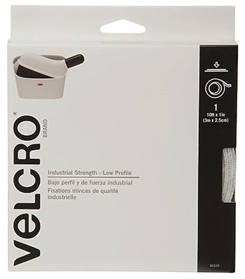 Industrial Strength Fastening Tape, Low Profile, Black, 10-Ft. x 1-In.