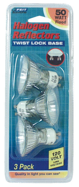 Feit Electric Bpq50mr16ifgu10 50 Watt Mr16 Reflector Frost Halogen Bulb 3 Count