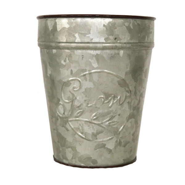 Robert Allen 4.5 in. H x 5 in. Dia. Galvanized Steel Grow Planter Green