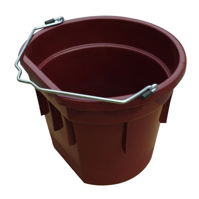 Cubo para uso general, lados planos, resina de color rojo intenso, 20 cuartos de galón.