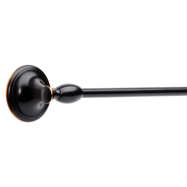 Toallero de barra Delta de la colección Meridian, giratorio, 24" de largo, bronce frotado con aceite