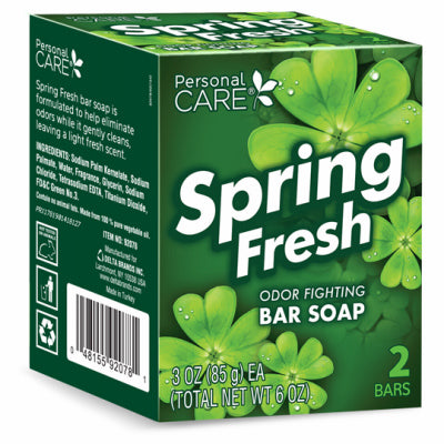Jabón desodorante en barra, frescura primaveral, 3 oz, paquete de 2 (paquete de 12)