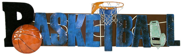 River Cottage Gardens R11321-PBUPS Metal Basketball Wall Art