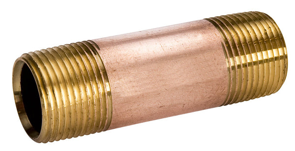 B And K Industries 464-001 3/4" X Close Red Brass Nipple