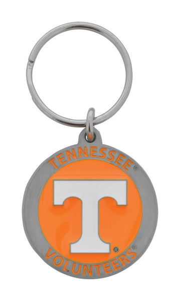 Llavero decorativo de metal plateado de Hillman Tennessee Volunteers (paquete de 3).