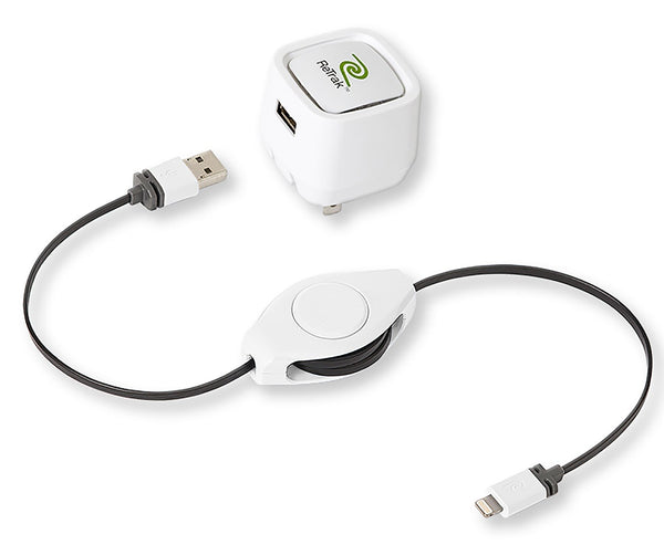 Retrak Etltchgww 2.4 Amp White Wall Charger & Lighting Cable For Ios Devices