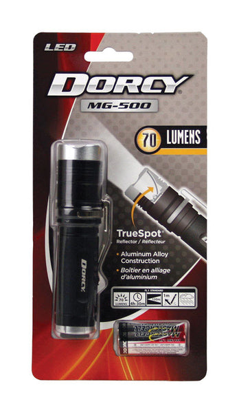 Dorcy MG-500 70 lumens Black LED Flashlight AAA Battery