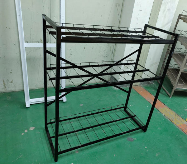 Ebsco 51 in. H x 19 in. W x 47.5 in. L Black Bridge Rack Display Metal