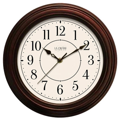 Reloj de pared de imitación de madera, 12 pulgadas.